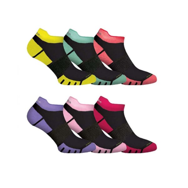 GSA Bamboo[+] 7476 Women’s Extra Cushioned Performance Low Cut Recycled Socks  Pako me 6 copë - 51 copë të zeza - shumëngjyrëshe