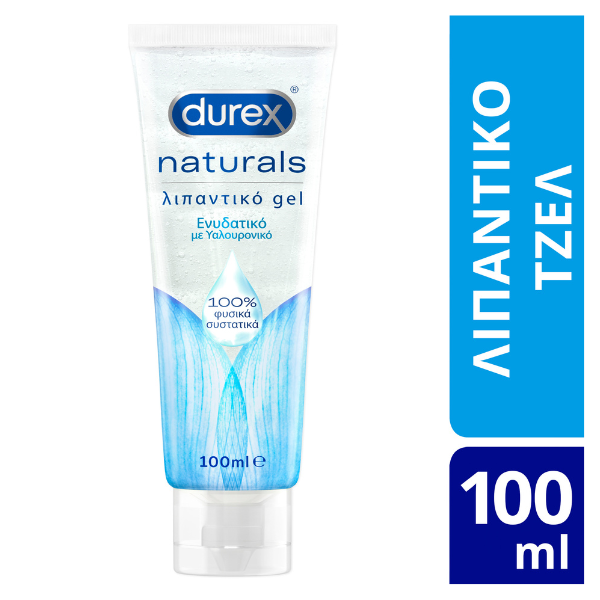 Durex Naturals Moisturizing Lubricant Gel with 100% Natural Ingredients & Hyaluronic Acid  100 ml