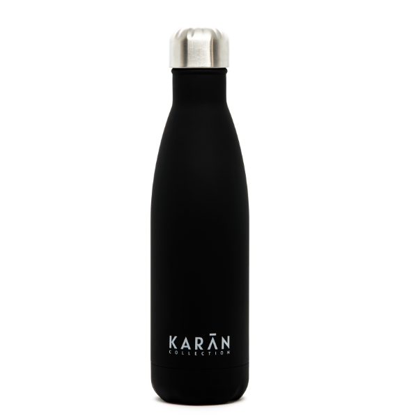 Karan All Day Black Stainless Steel Water Bottle  500 ml