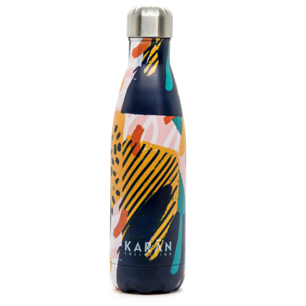 Karan All Day Multicolor Blue Stainless Steel Water Bottle  500 ml
