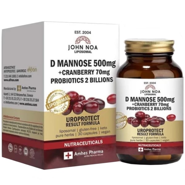 John Noa D-Mannose 500mg & Cranberry 70mg & Probiotics 2 Billions  30 kapsula