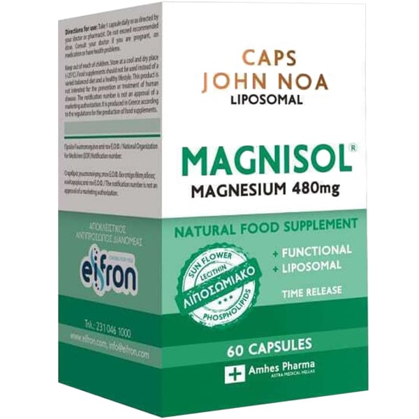 John Noa Liposomal Magnisol Magnesium 480mg  60 kapele