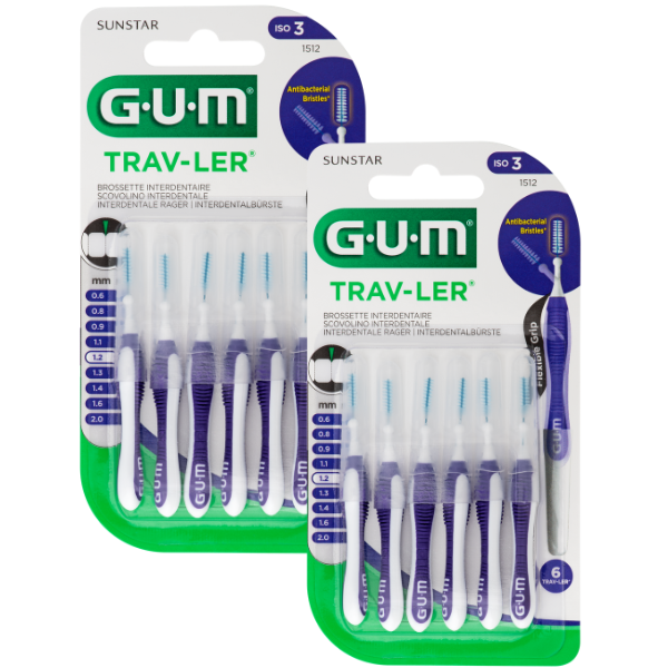 Gum 1512 Trav-ler Promo (-50% on the 2nd product) Interdental Brush 1.2mm  2x6 copë
