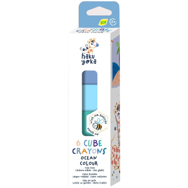 Haku Yoka 6 Cube Crayons Cube Crayons, 6pcs  1 set - Ngjyra e oqeanit