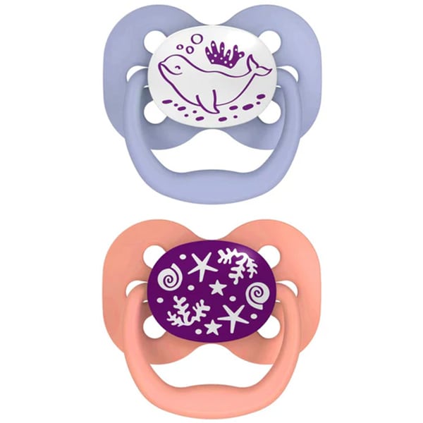 Dr. Brown's Advantage Silicone Soother 0-6m  2 copë - Rozë me tulla