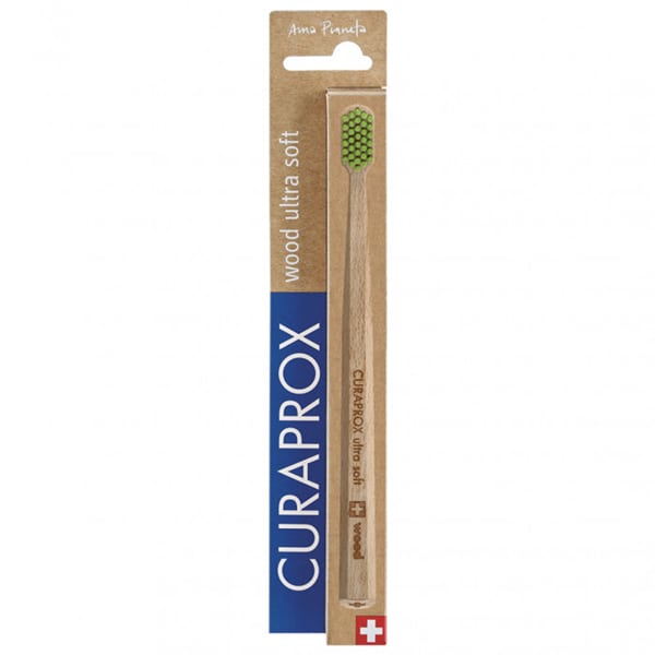 Curaprox Ama Pianeta Wood Ultra Soft  1 copë - Jeshile