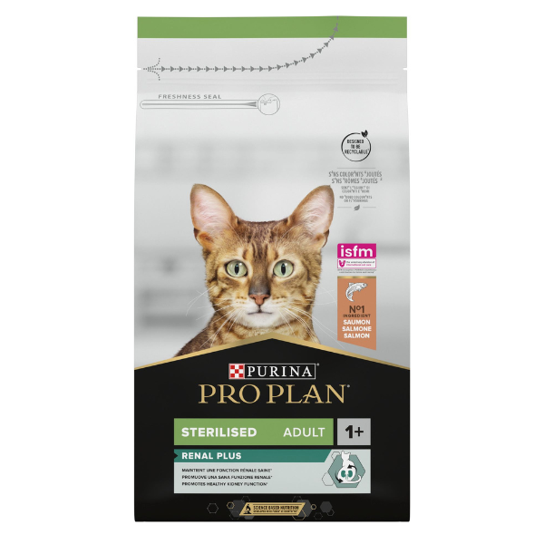 Purina Pro Plan Renal Plus Sterilised Adult 1+ Dry Cat Food Salmon  400g