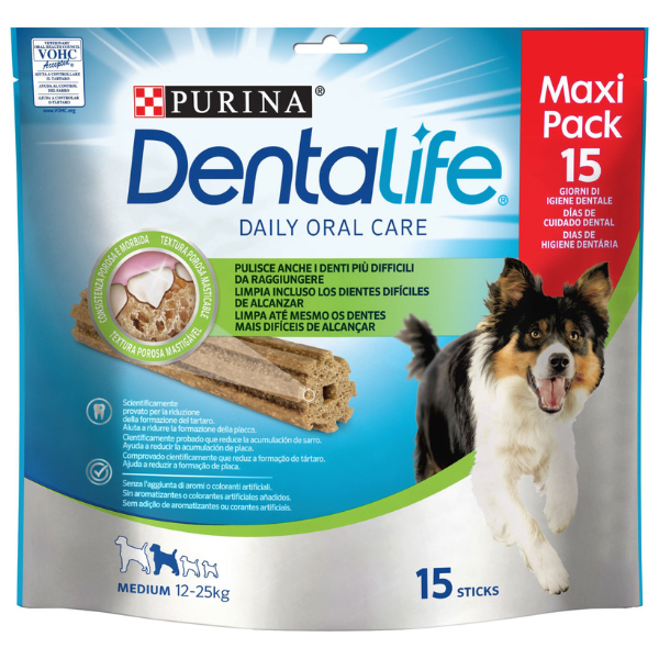 Purina Dentalife Daily Oral Care Snack Medium 12-15kg  15 copë