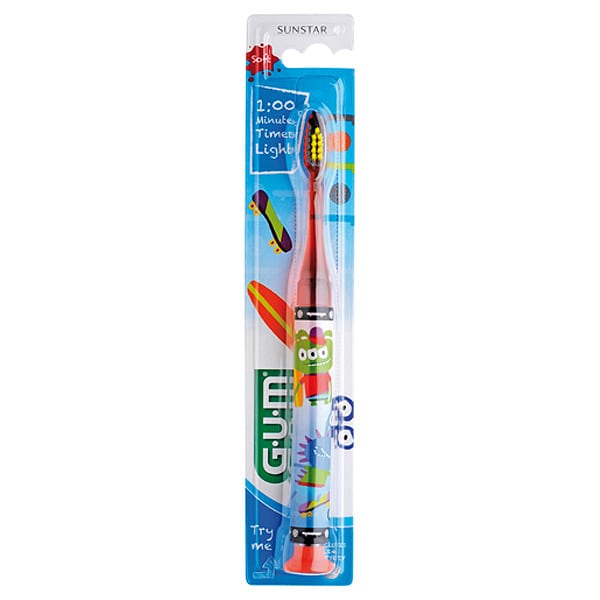 Gum Light-Up Kids Toothbrush 7Y+  1 copë - E kuqe