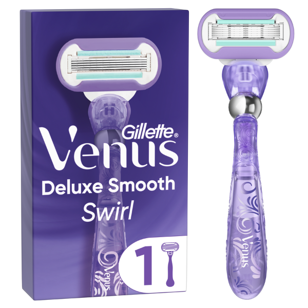 Gillette Venus Deluxe Smooth Swirl Handle & Razor Blade Refill  1 set