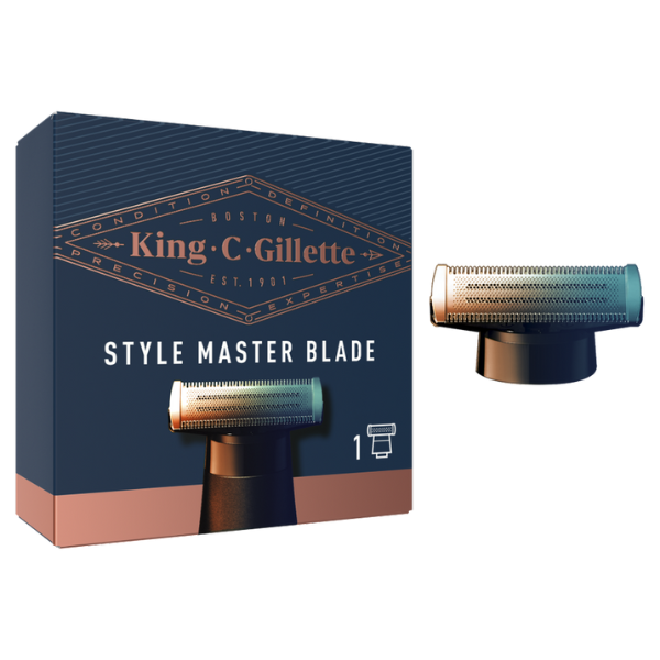 Gillette King C Style Master Blade Refill with 4-Directional Metal Razor Blades  1 copë