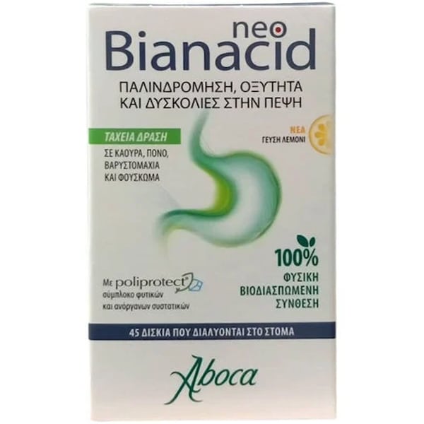 Aboca Neo Bianacid  45 tableta përtypëse