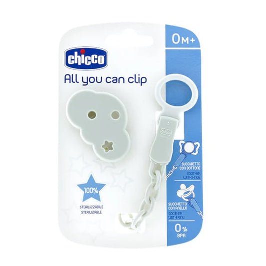 Chicco All You Can Clip Pacifier Clip with Bubble Chain 0m+  1 copë
