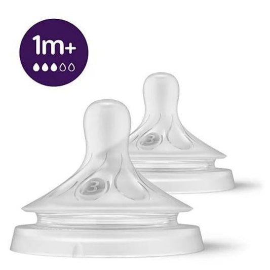 Philips Avent Natural Response Silicone Teat 1m+ (SCY963/02)  2 copë