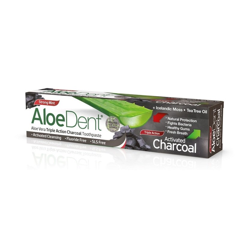 Optima Aloe Dent Triple Action Activated Charcoal Toothpaste  100 ml