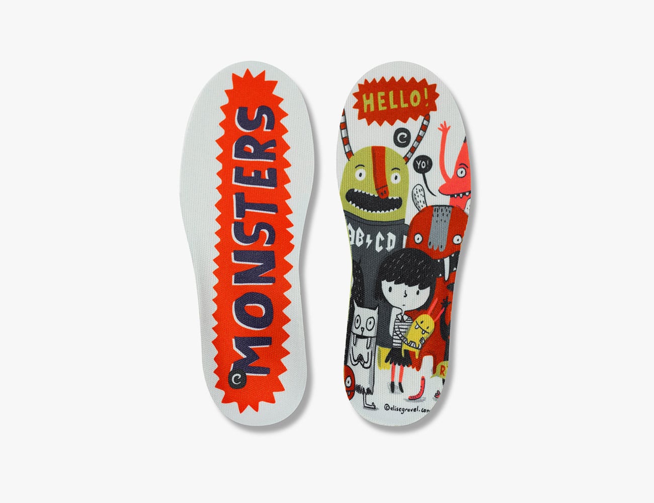 Christou Anatomical Kids Insoles AB/CD Monsters Ortholite  1 palë