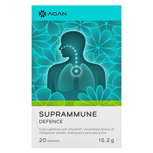 Agan Suprammune Defense Food Supplement for Treating Cold & Viral Symptoms  20 kapsula vegjetariane