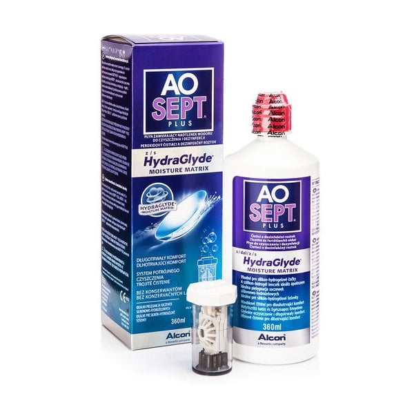 AOSEPT PLUS with HydraGlyde Contact Lens Solution for All Day Comfort  360 ml