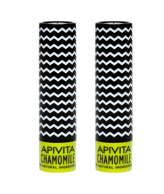 2 x Apivita Lip Care Chamomile SPF15  2x4.4gr