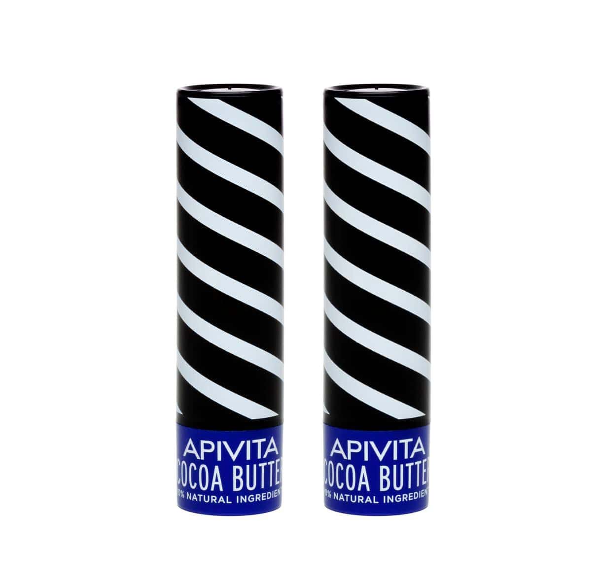 Apivita Lip Care Cocoa Butter SPF20  2 x 4.4 gr