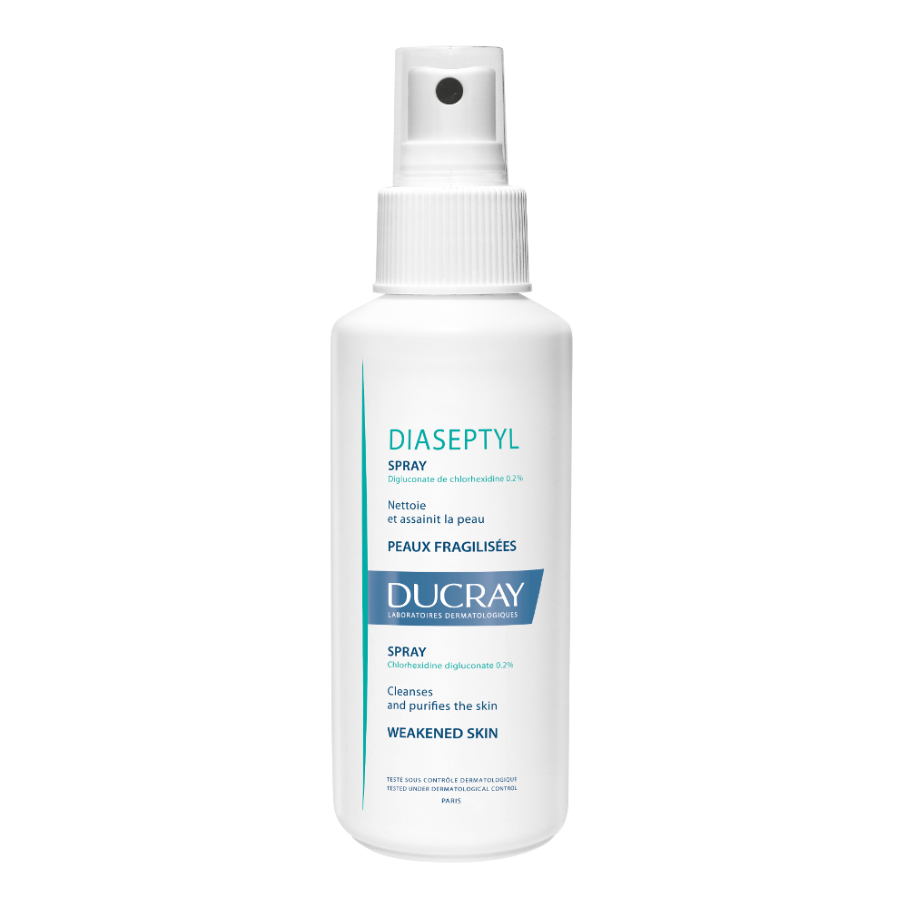 Ducray Diaseptyl Antibacterial Spray with 0.2% Chlorhexidine for Wound Disinfection  125 ml