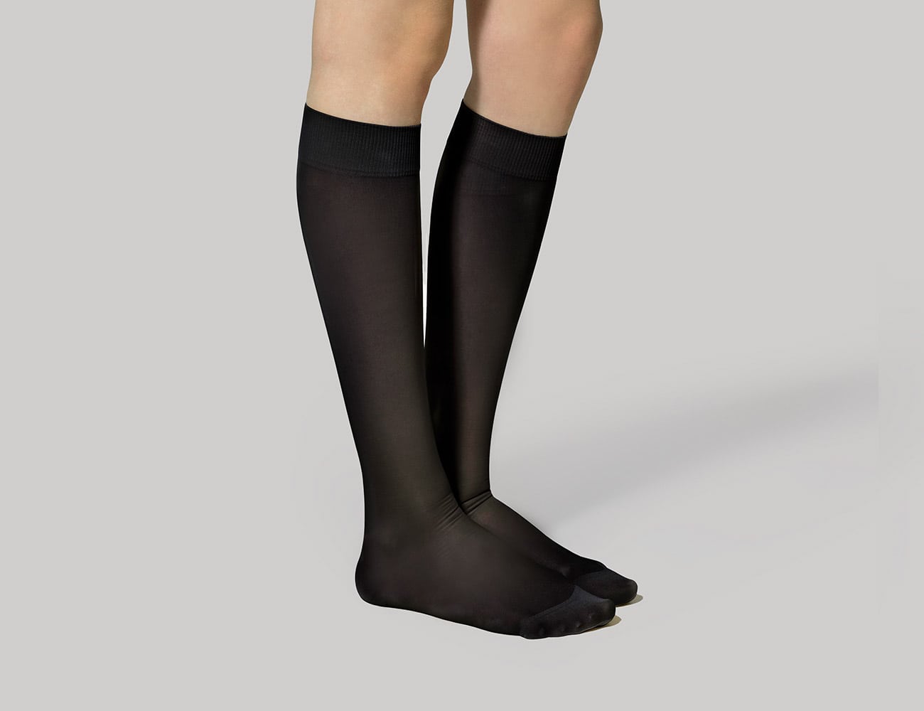 Christou Graduated Compression Knee-High Socks for Women 18-22mm Hg  1 palë - 002 E zezë