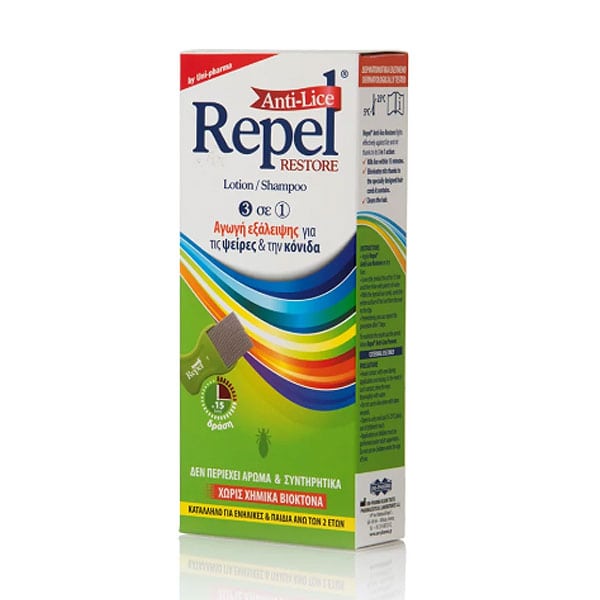 Uni-Pharma Repel Anti-lice Restore Lotion/Shampoo  200gr