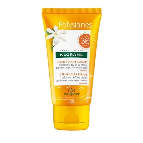 Klorane Polysianes Face Sunscreen SPF30 with Tamanu & Monoi  50 ml