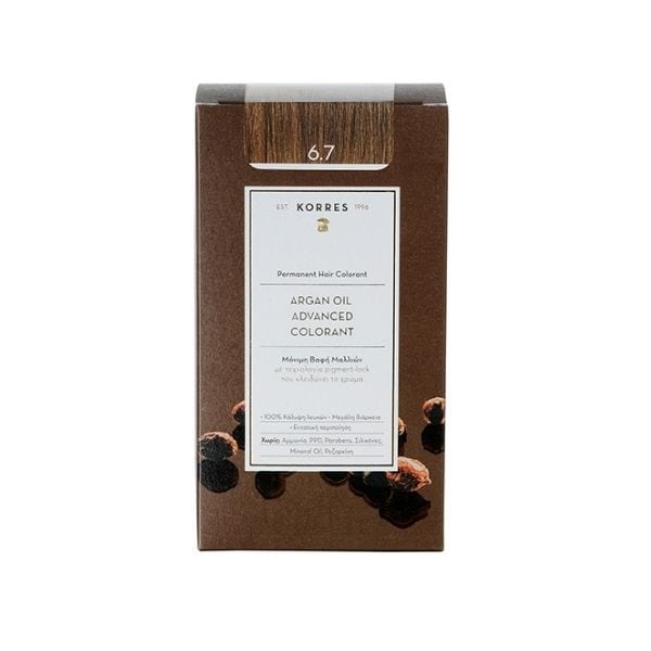 Korres Argan Oil Advanced Colorant with Pigment-Lock Technology 6.7 Cocoa  50 ml