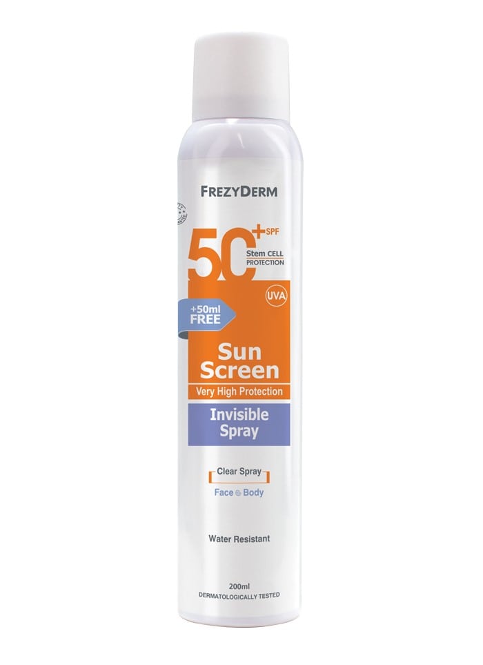Frezyderm Sun Screen Invisible Spray SPF50+ Face & Body  200 ml