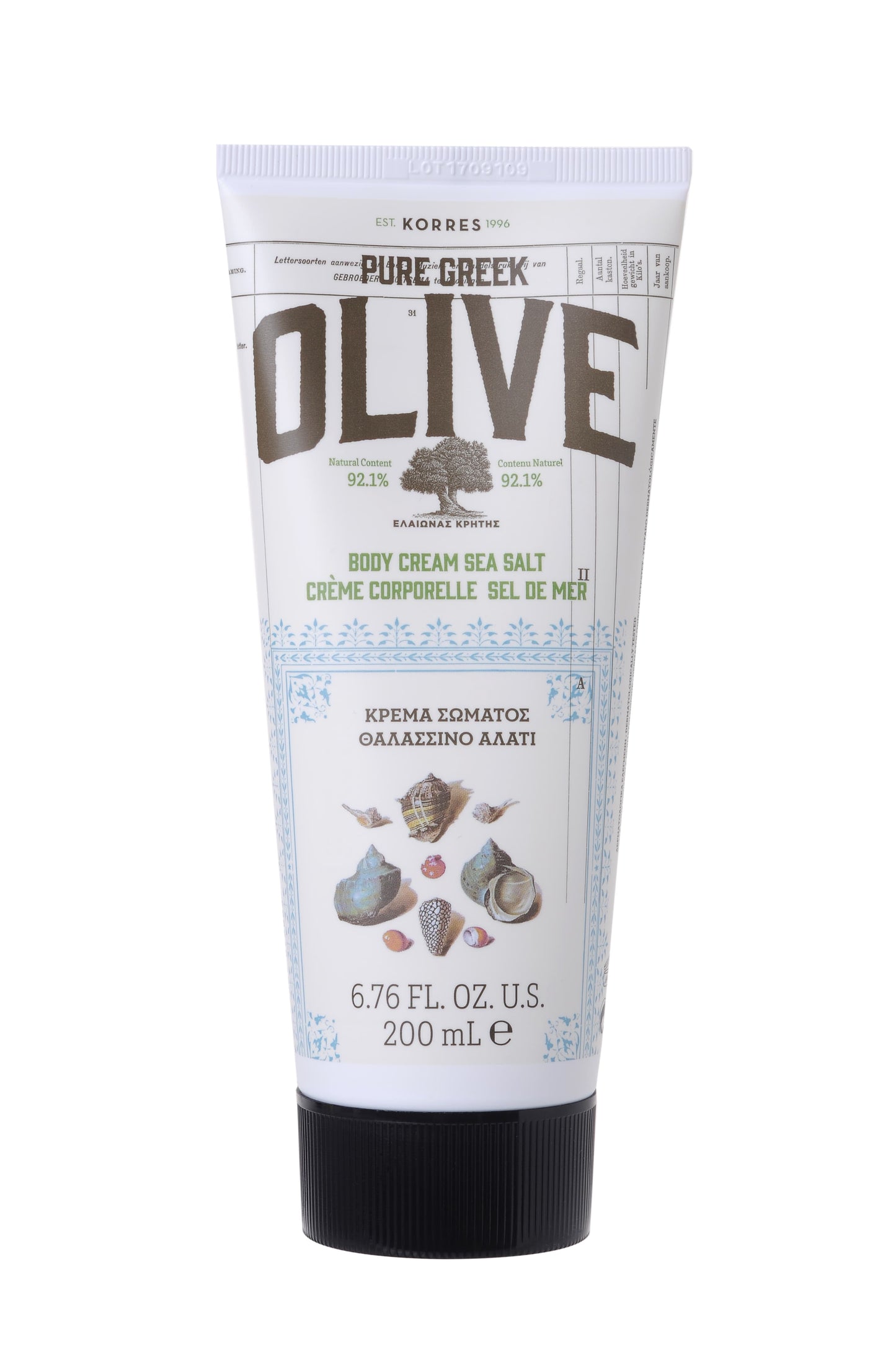 Korres Pure Greek Olive Body Cream Sea Salt  200 ml