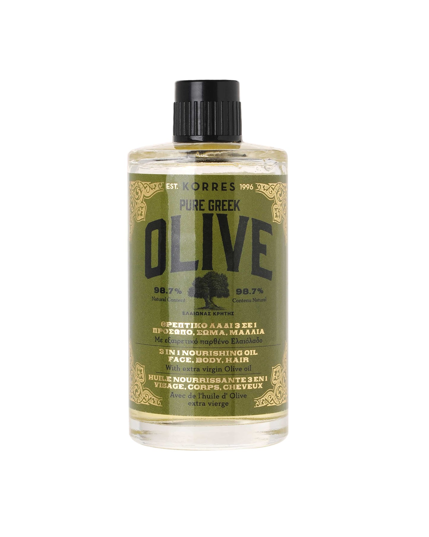 Korres Pure Greek Olive 3-in-1 Nourishing Oil for Face, Body & Hair  100 ml