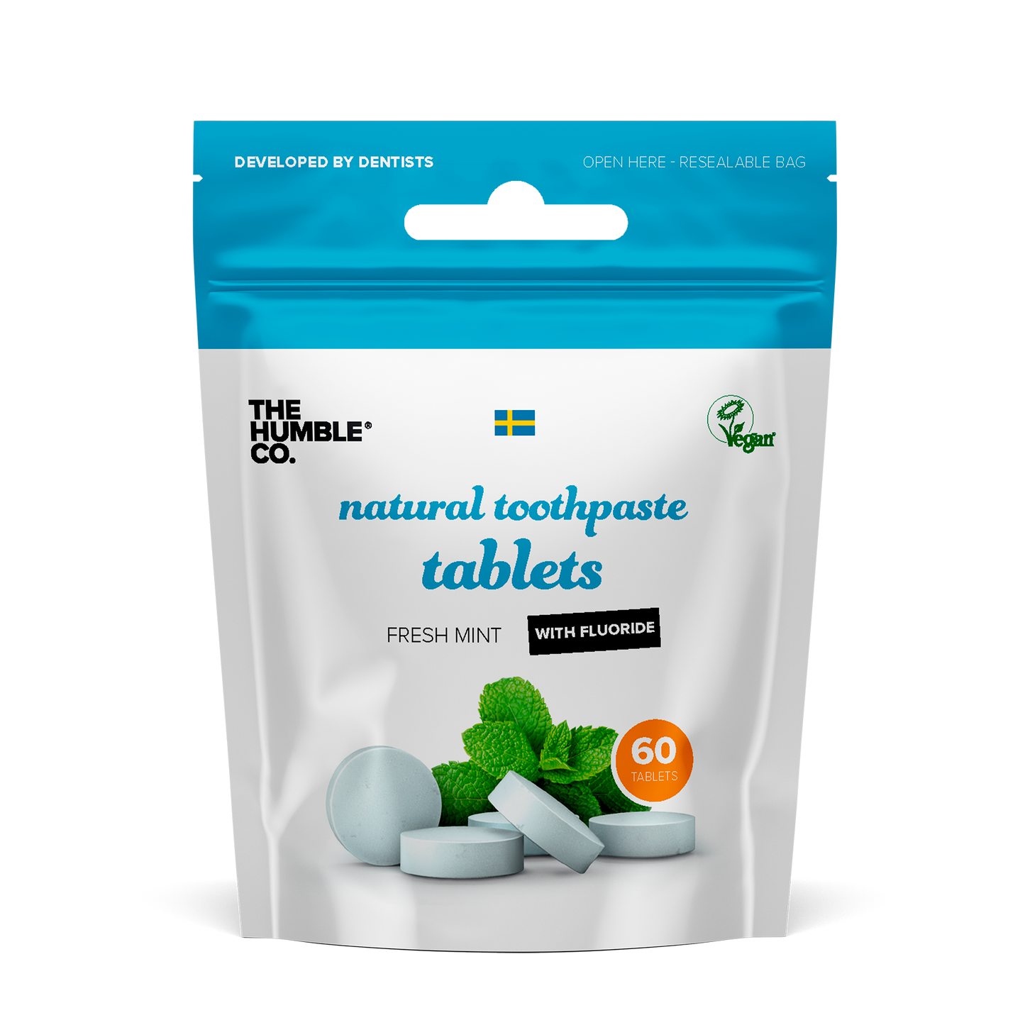 The Humble Co. Natural Toothpaste Tabs with Fluoride Fresh Mint  60 tableta
